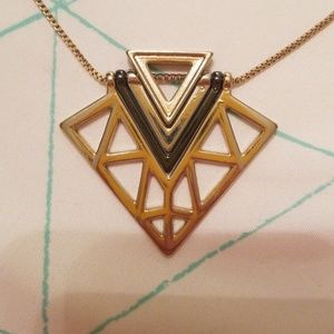 Gold Geometric Express Necklace